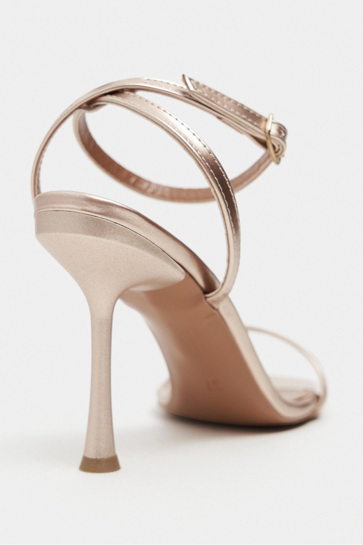 Taki Rose Gold Bilek Kemer Detaylı Kadın İnce Topuklu Ayakkabı