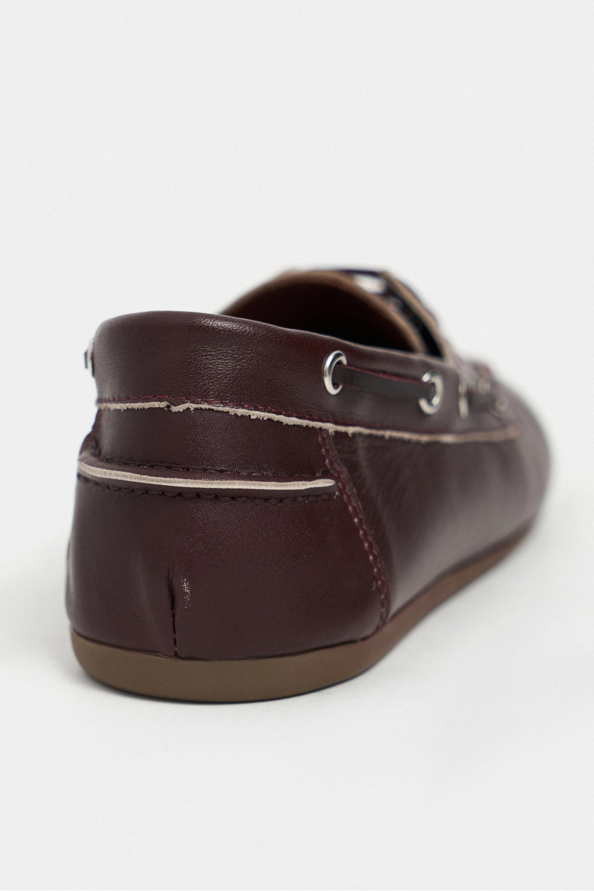 Rodeo Bordo Mat Bağcık Detay Kadın Loafer Ayakkabı