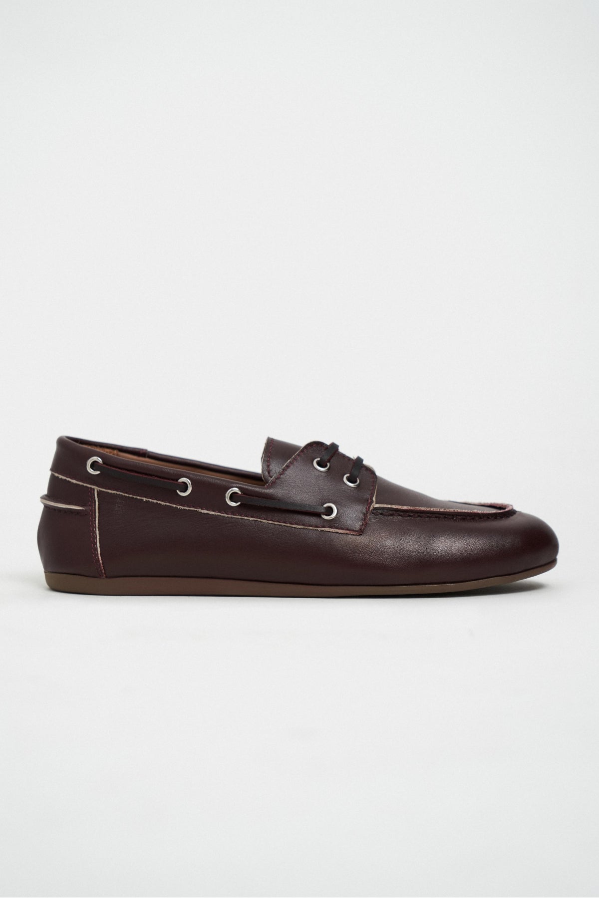 Rodeo Bordo Mat Bağcık Detay Kadın Loafer Ayakkabı