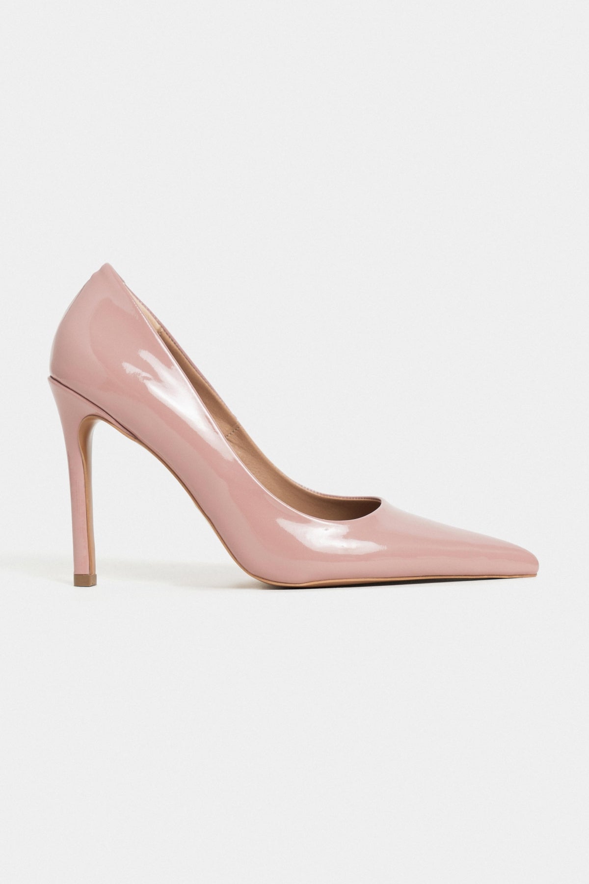Lunara Gül Kurusu Rugan Sivri Burun Kadın Stiletto
