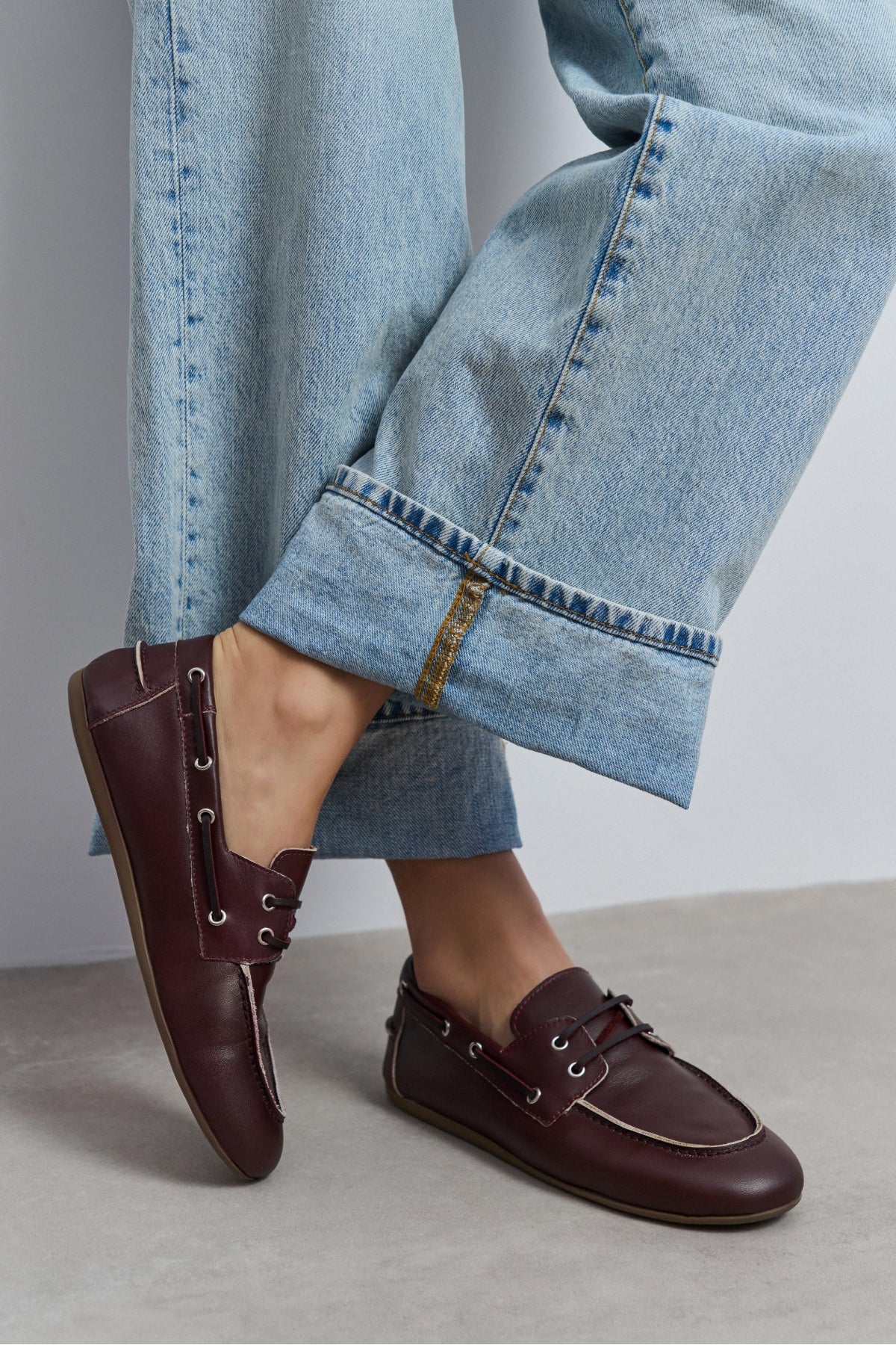 Rodeo Bordo Mat Bağcık Detay Kadın Loafer Ayakkabı