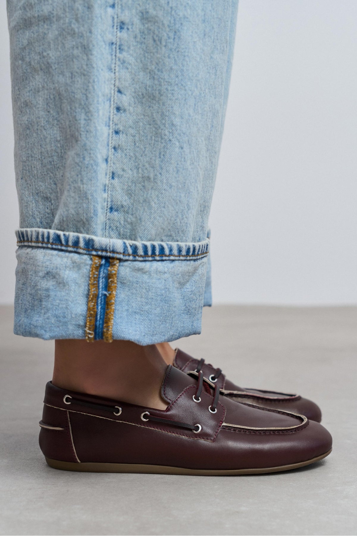 Rodeo Bordo Mat Bağcık Detay Kadın Loafer Ayakkabı