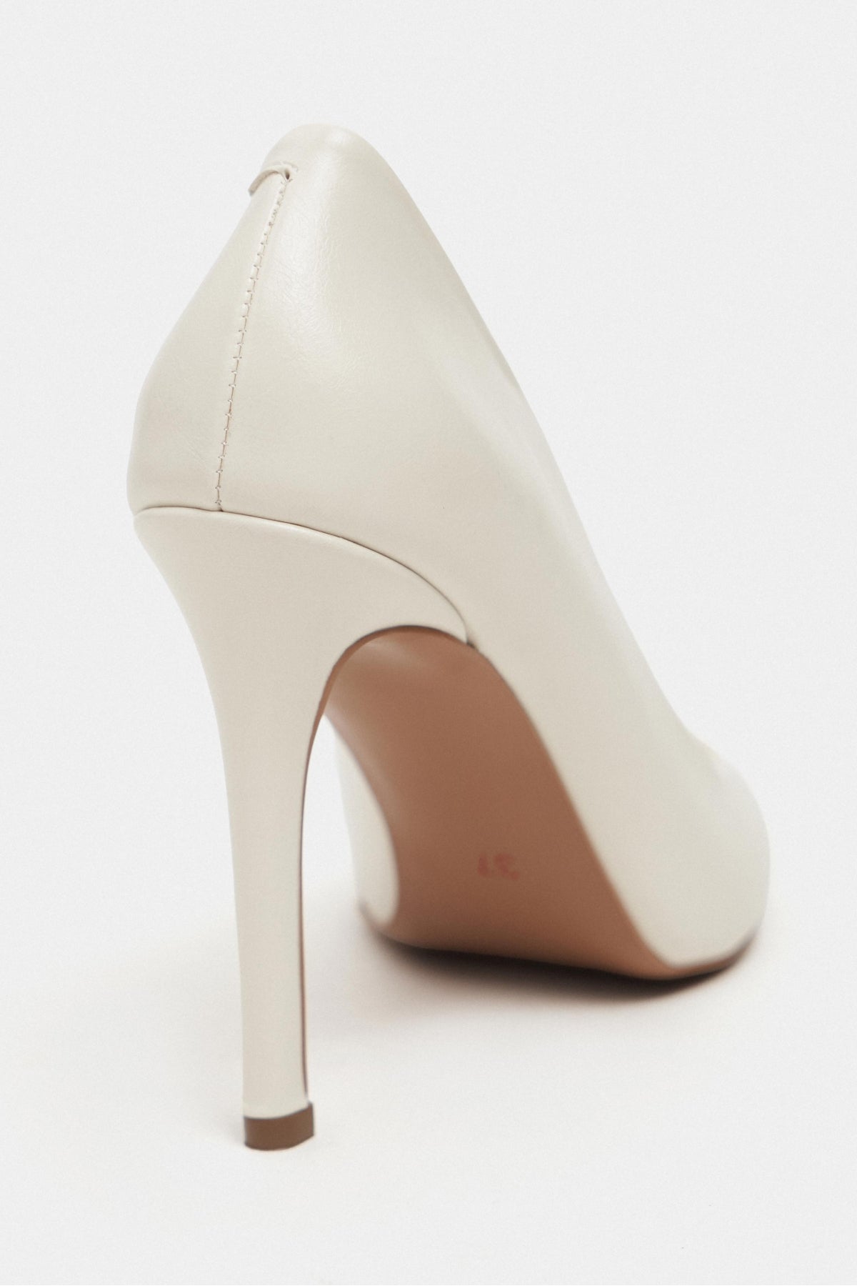 Lunara Bej Rustik Desenli Sivri Burun Kadın Stiletto