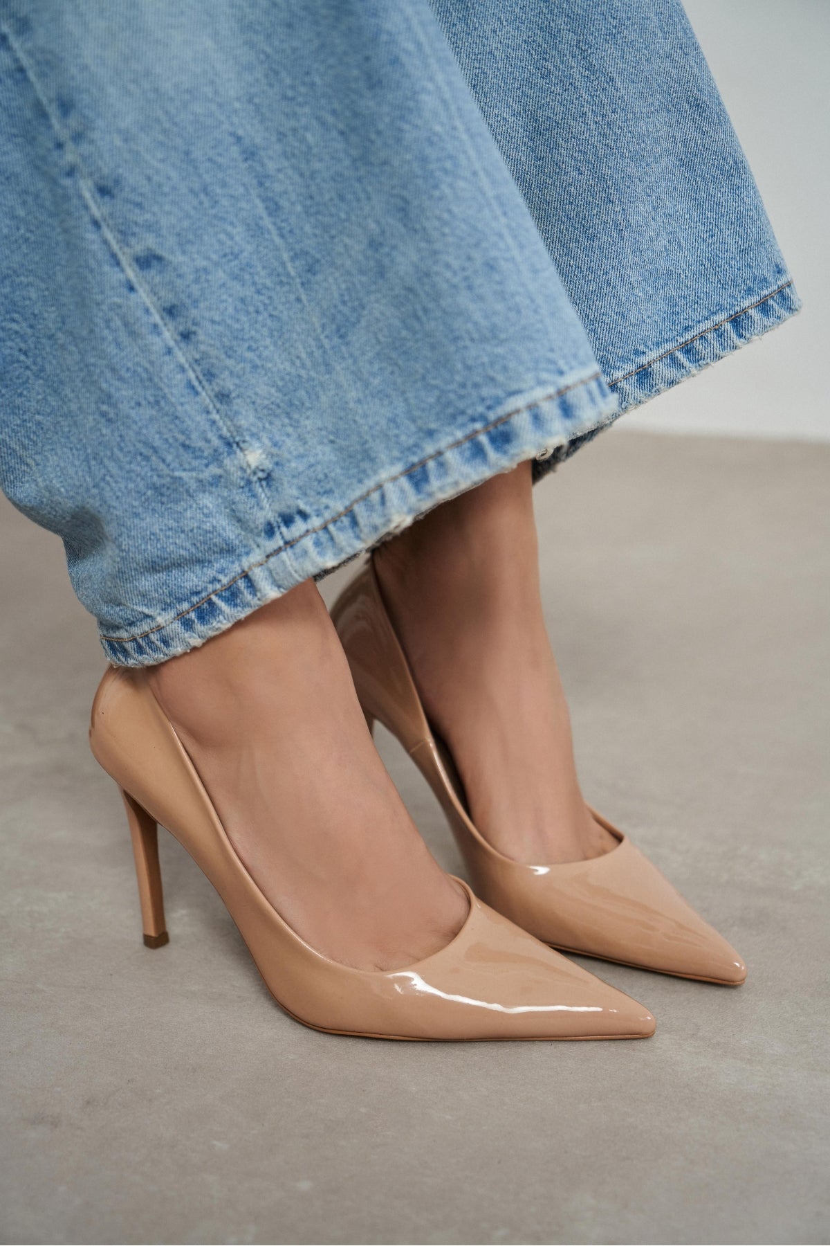 Lunara Ten Rugan Sivri Burun Kadın Stiletto