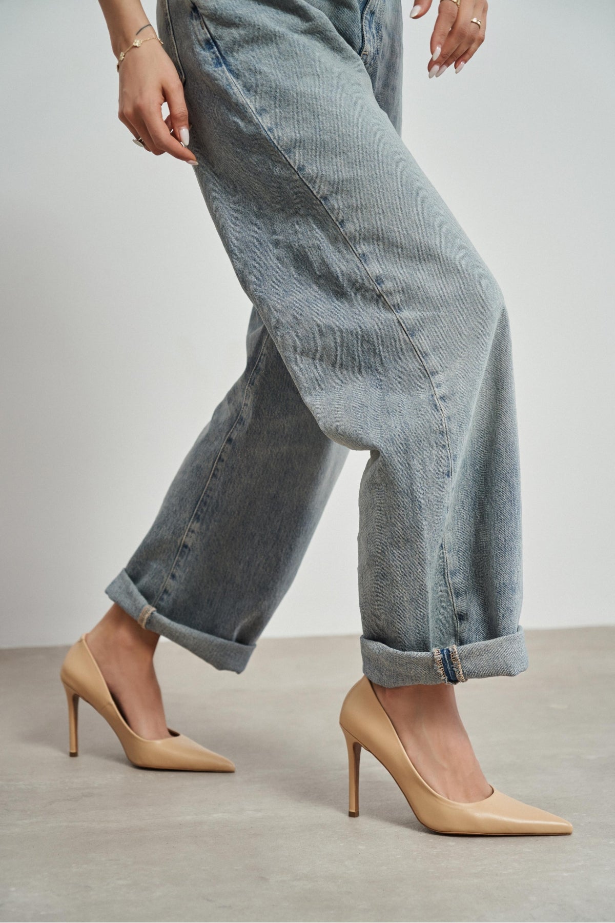 Lunara Ten Mat Sivri Burun Kadın Stiletto