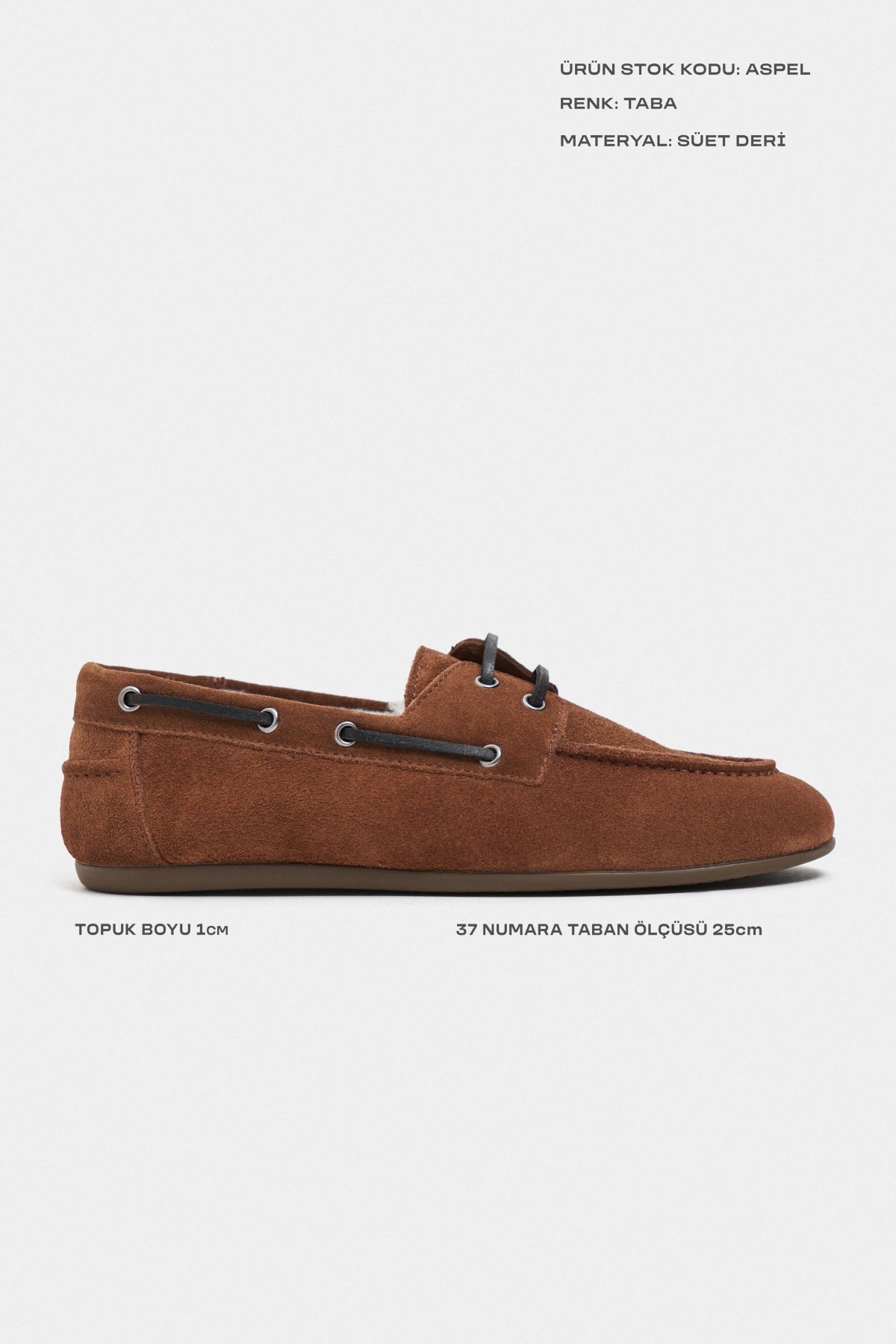 Aspel Taba Süet Deri İçi Kürklü Düz Taban Kadın Loafer