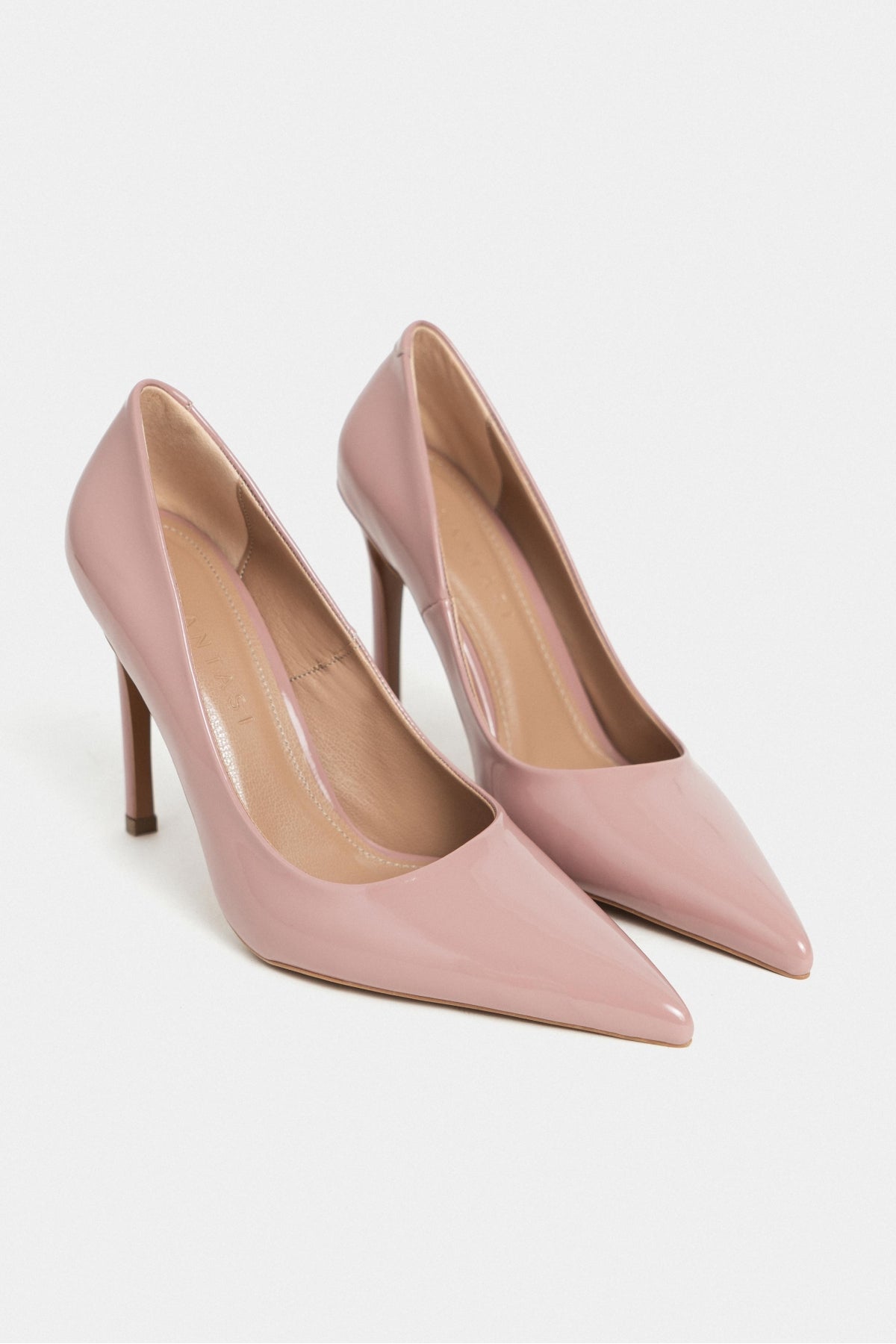 Lunara Gül Kurusu Rugan Sivri Burun Kadın Stiletto
