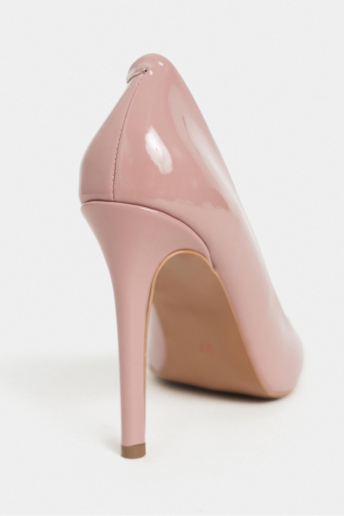 Lunara Gül Kurusu Rugan Sivri Burun Kadın Stiletto