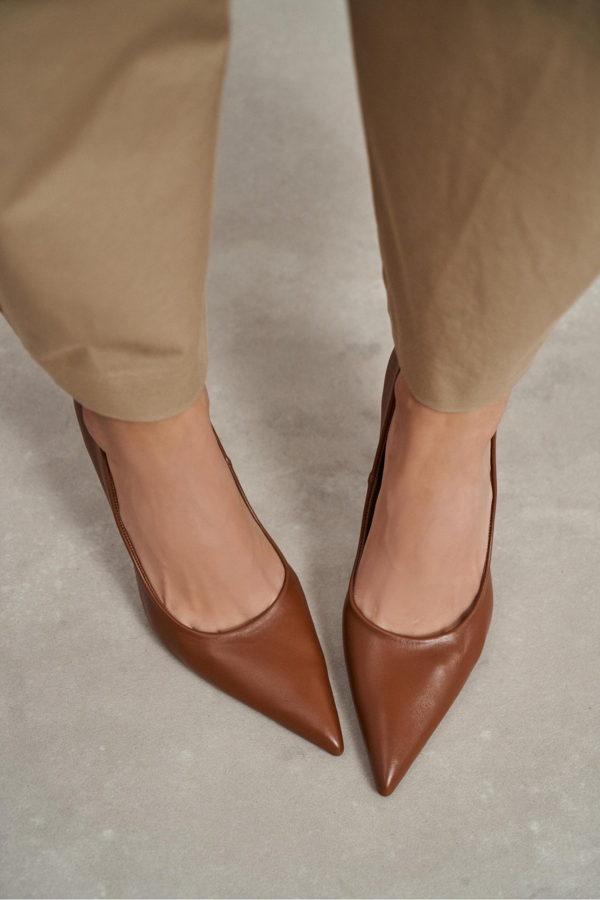 Lunara Taba Mat Sivri Burun Kadın Stiletto