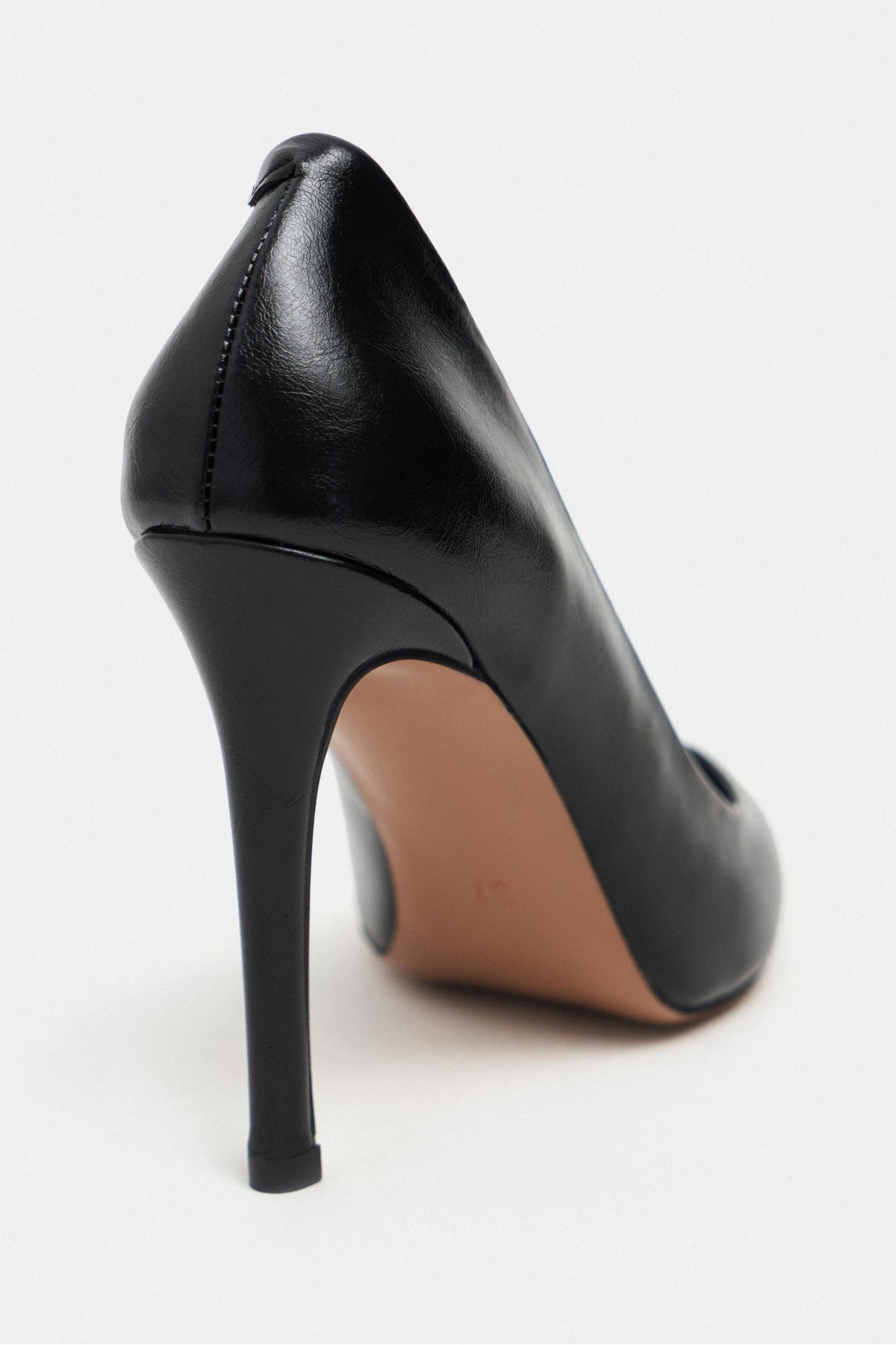 Lunara Siyah Rustik Desenli Sivri Burun Kadın Stiletto